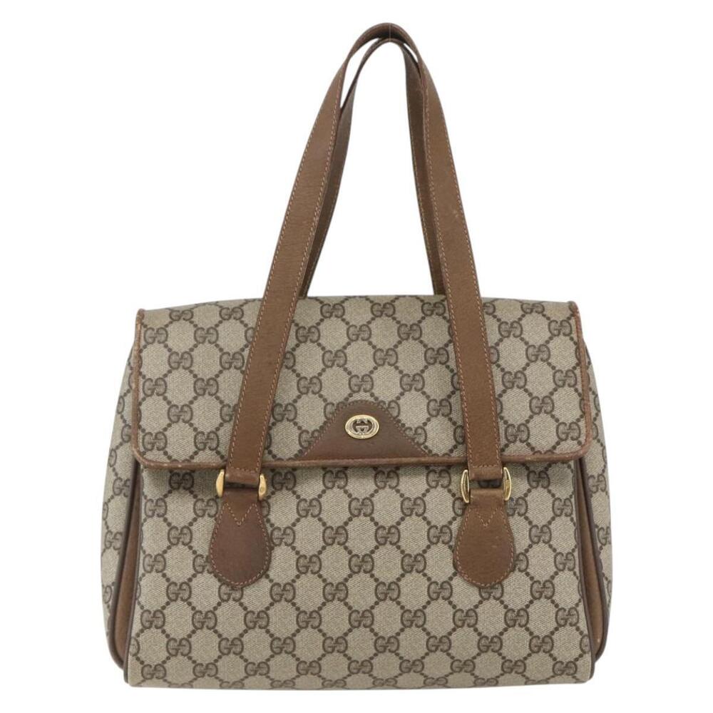 GUCCI GG Supreme Hand Bag PVC Beige Gold 116 02 080 Auth 158457 - Picture 13 of 16
